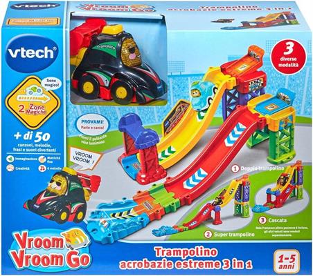 VROOM VROOM GO-TRAMPOLINO ACROBAZIE 3IN1